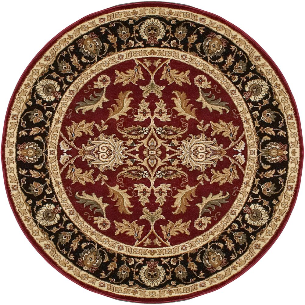 Dynamic Rugs 1744-310 Yazd 5.3 Ft. X 5.3 Ft. Round Rug in Red